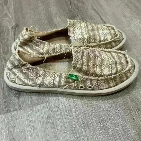 Sanuk Women’s Donna Tribal Sidewalk Surfers Beige/Tan Women’s Size 8 - Picture 6 of 7